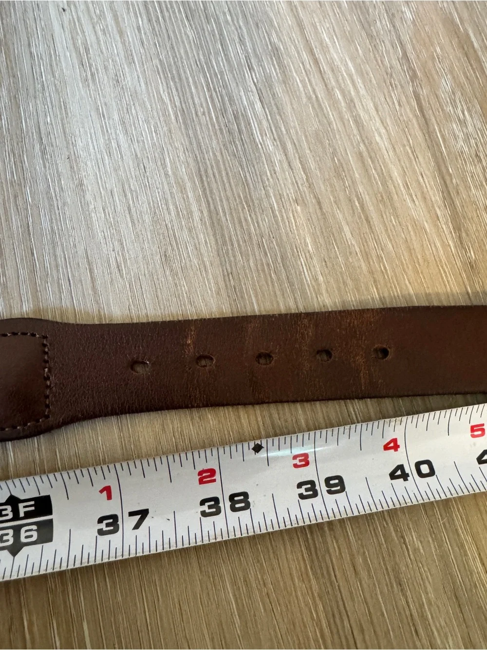 Essex CT Nautical Signal Flag solid brass Leather Belt USA Size 38 EUC